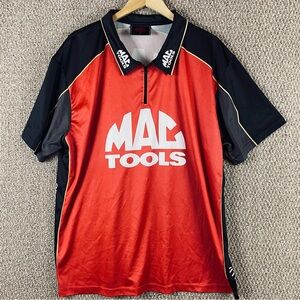 Mac Tools Shirt XXL Black Red Performance Polo 1/4 Zip Casual Logo T168